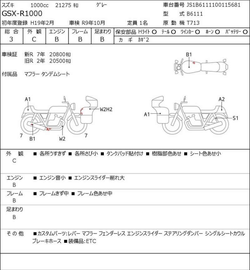Карта повреждений
