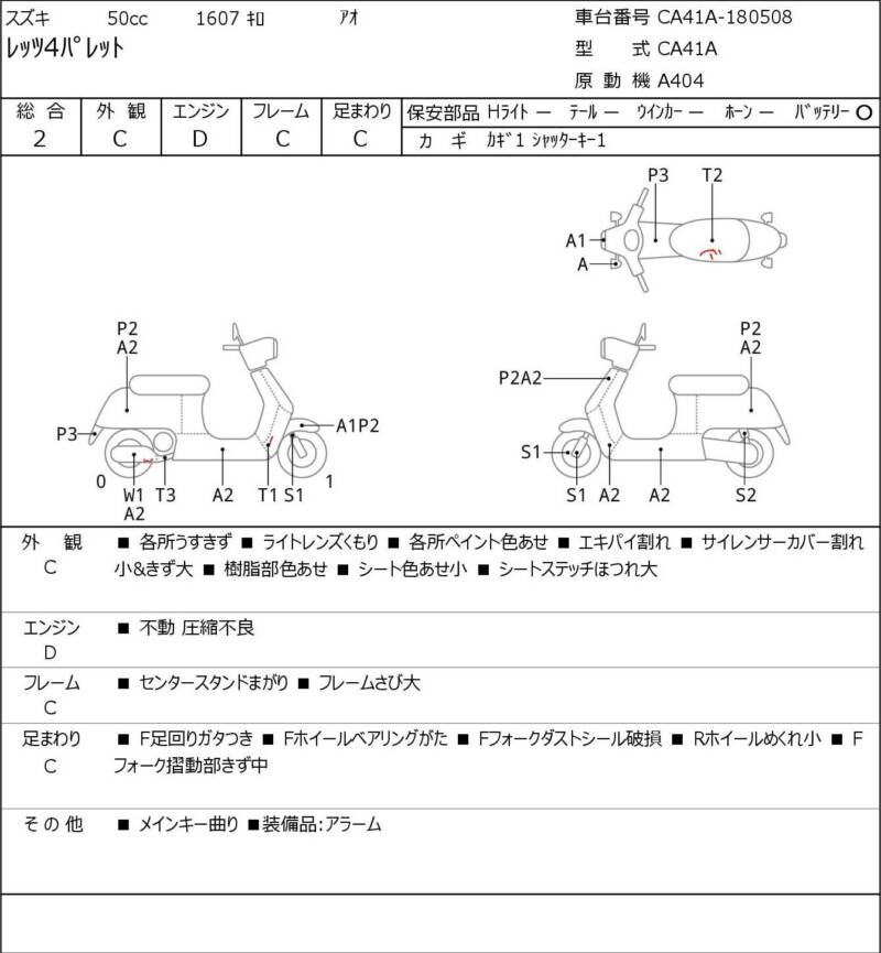 Карта повреждений