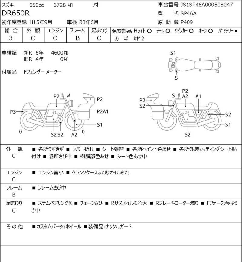 Карта повреждений