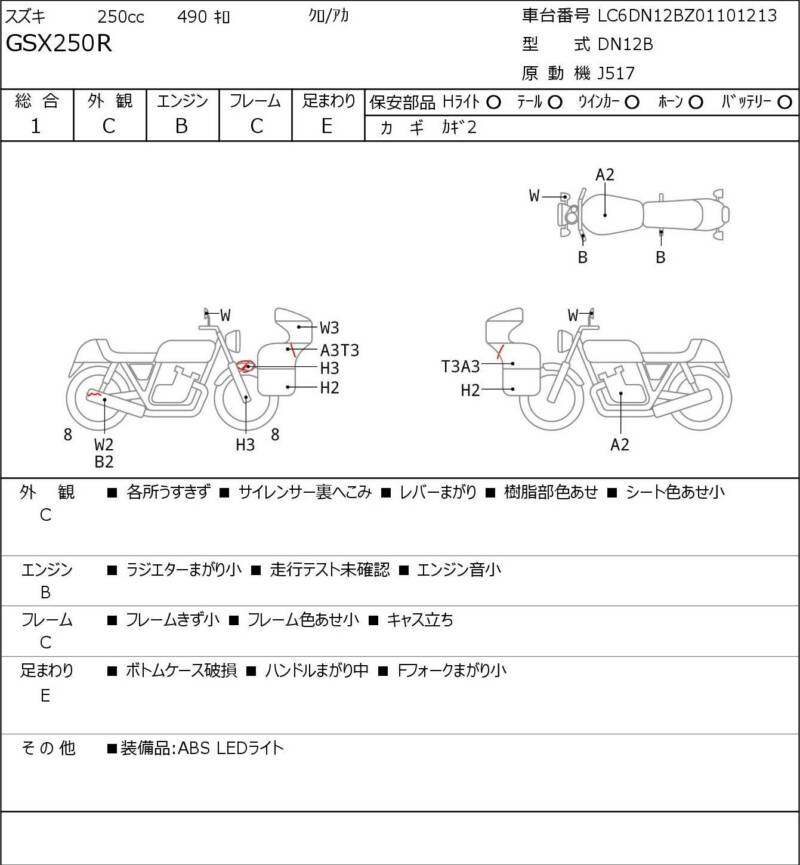Карта повреждений