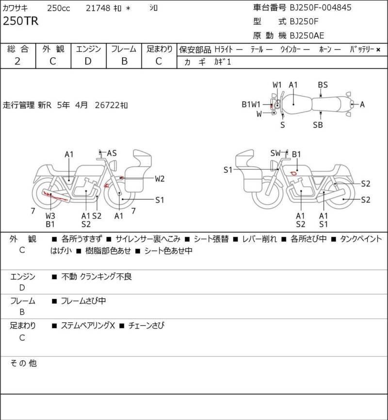 Карта повреждений