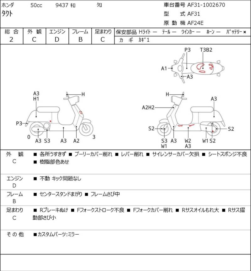 Карта повреждений
