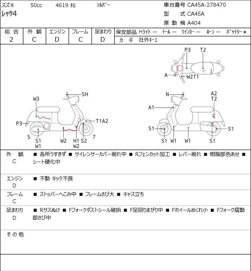 Карта повреждений