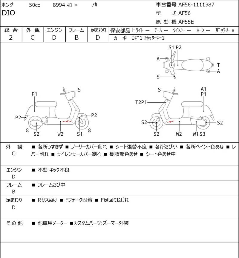 Карта повреждений