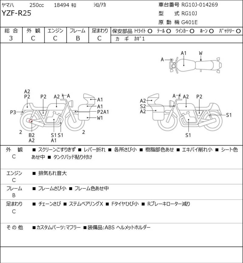 Карта повреждений