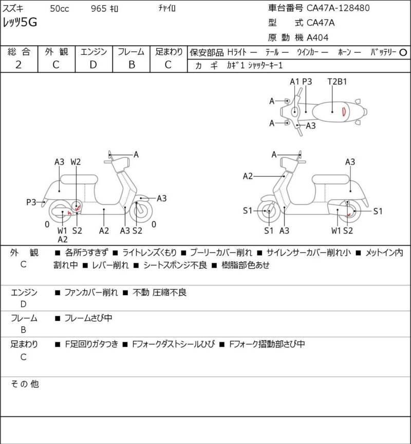 Карта повреждений