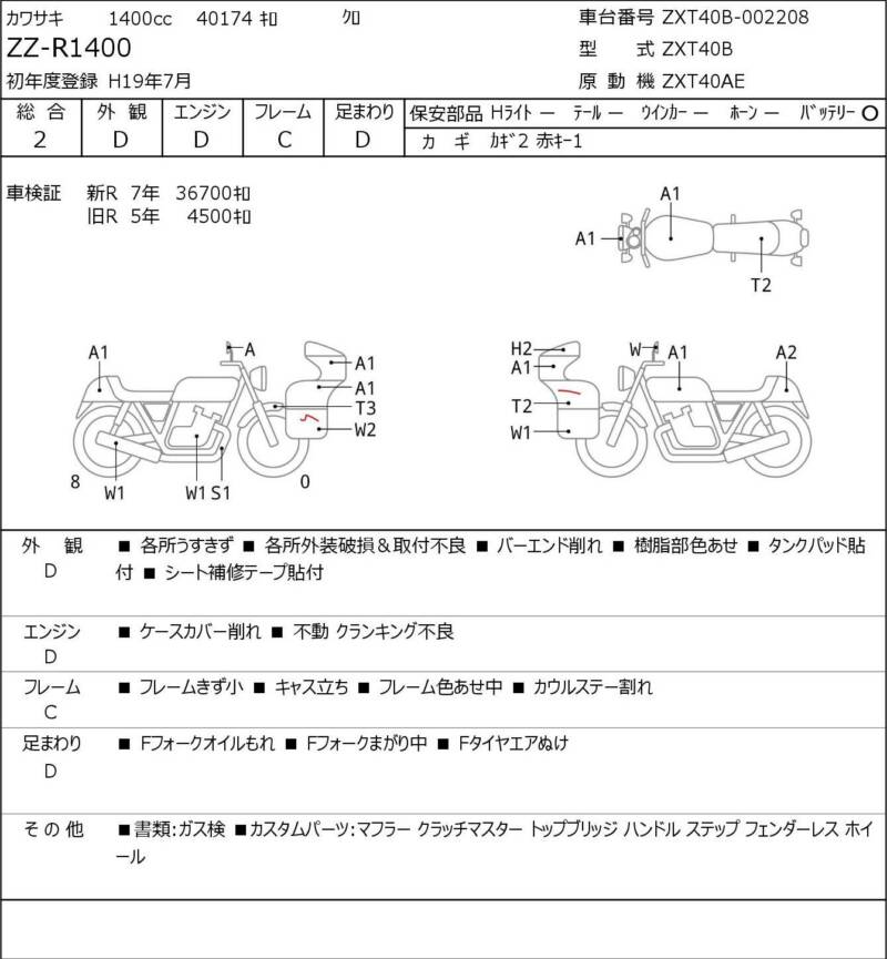 Карта повреждений