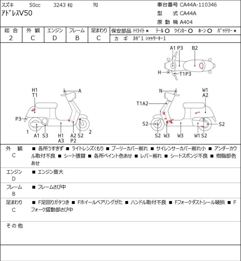 Карта повреждений