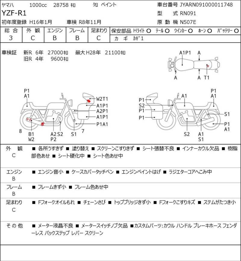 Карта повреждений
