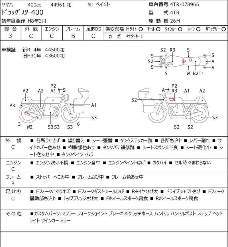 Карта повреждений