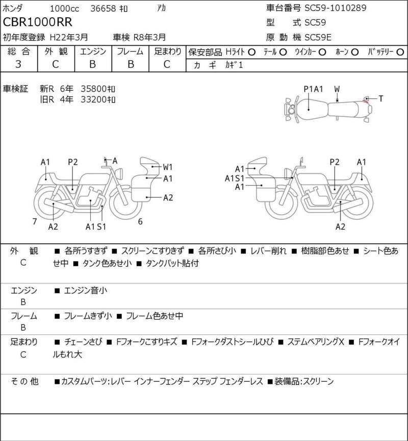 Карта повреждений