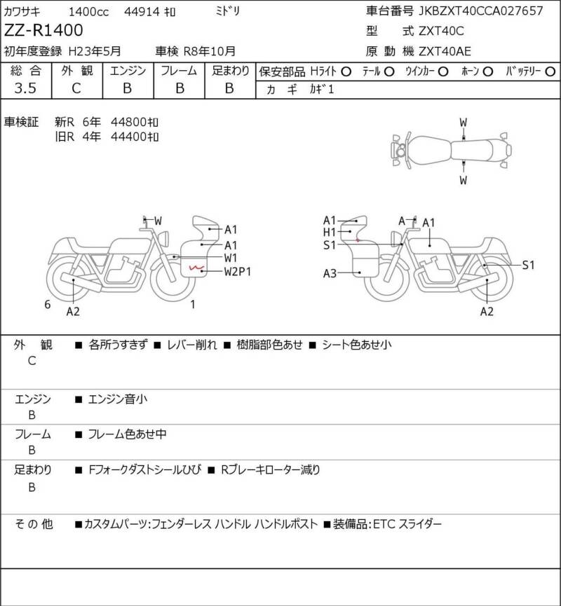 Карта повреждений