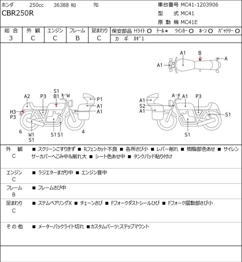 Карта повреждений