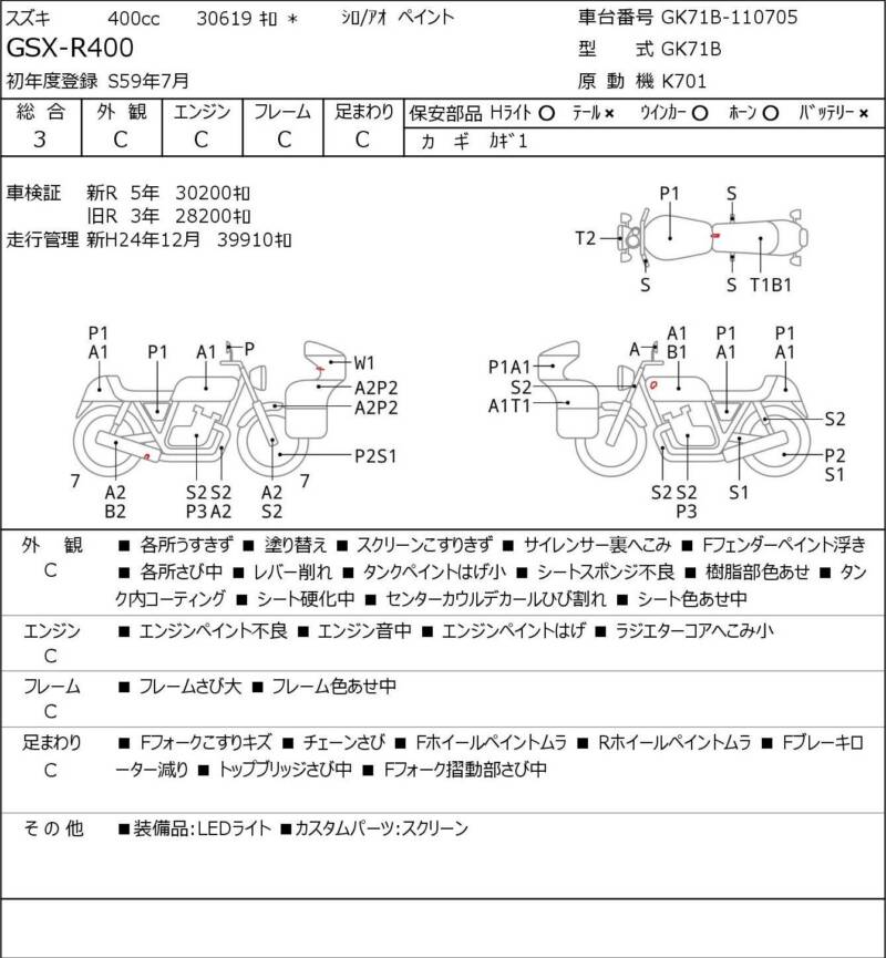 Карта повреждений