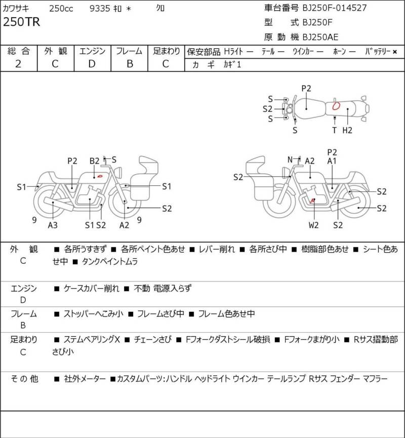Карта повреждений