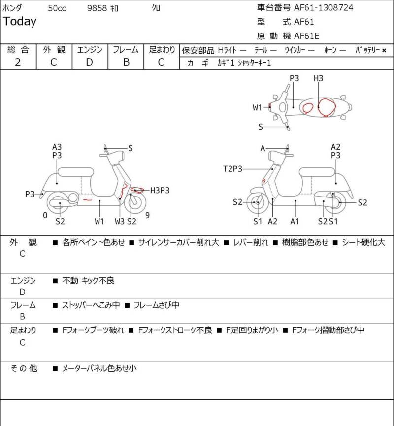 Карта повреждений