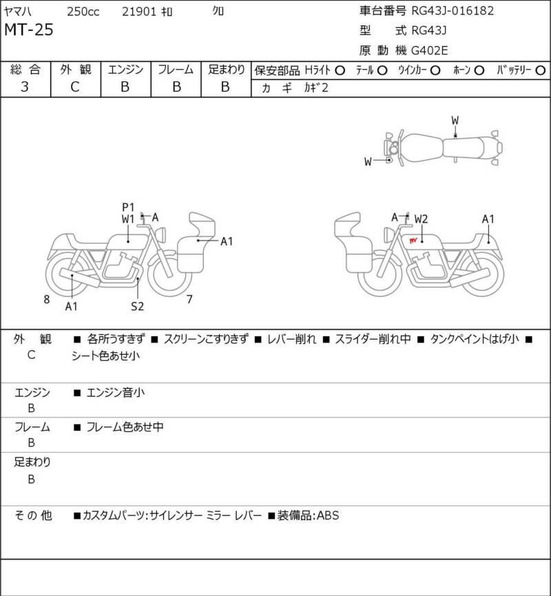Карта повреждений